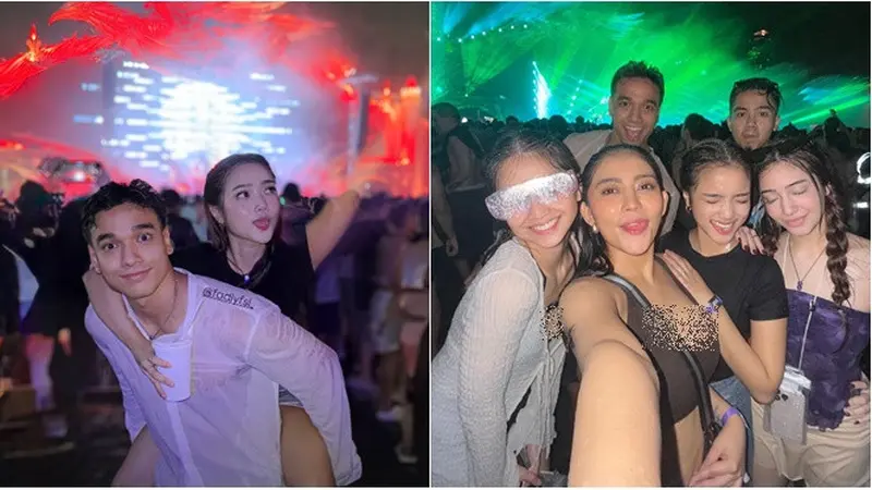 6 Potret Seru Fuji dan Rachel Vennya saat Festival Songkran 2025 di Thailand,  Basah Kuyup - ShowBiz Liputan6.com