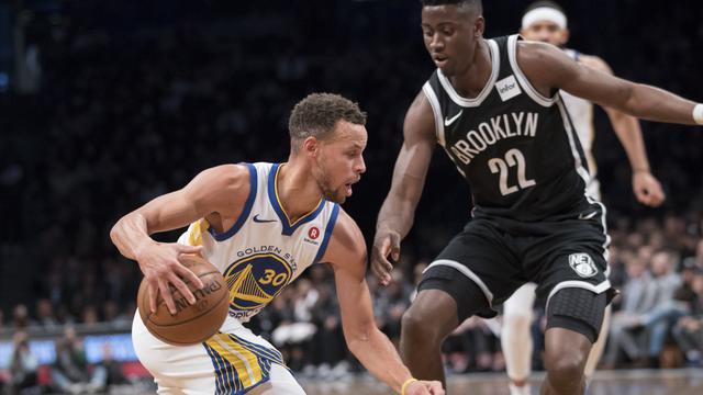 Stephen Curry saat melawan Nets