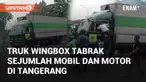 Sebuah truk boks besar menabrak sejumlah mobil dan motor di Cipondoh, Tangerang. Peristiwa ini terjadi pada Kamis (31/10/2024) sore