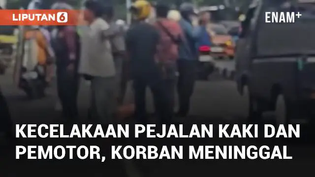 VIDEO: Viral Kecelakaan Antar Pejalan Kaki dan Pemotor, Korban Dinyatakan Meninggal