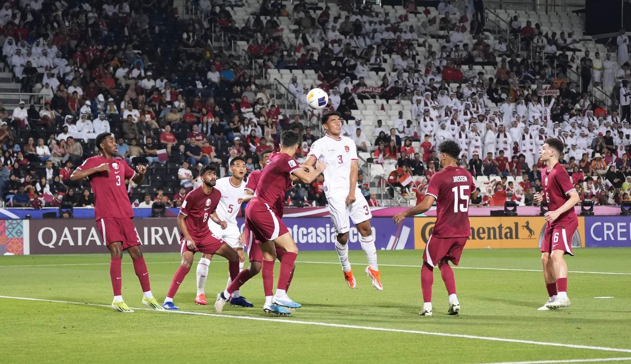 Berkat hasil ini, Timnas Indonesia U-23 menempati dasar klasemen grup A dengan raihan 0 poin, sementara Qatar jadi pemuncak klasemen sementara.  (Dok.PSSI)