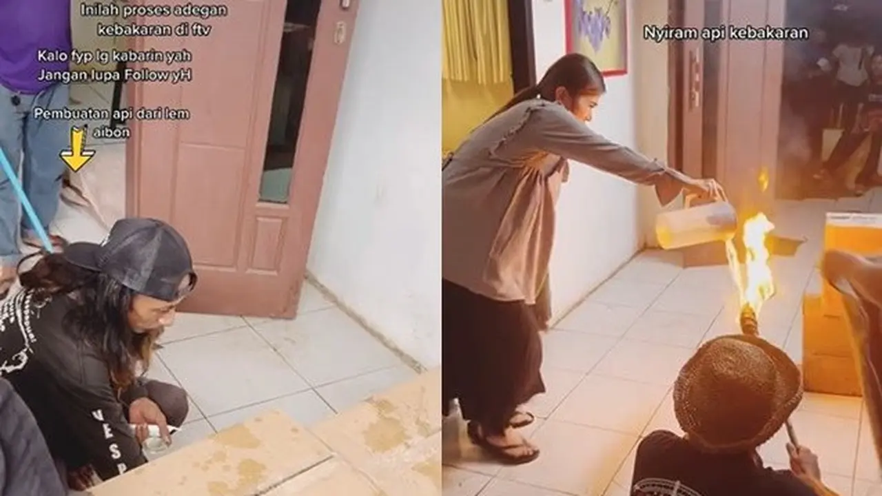 Potret Proses di Balik Layar Adegan Kebakaran di Sinetron yang Terlihat Menegangkan