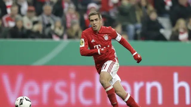 Kapten Bayern Muenchen Philipp Lahm (AP Photo/Matthias Schrader)