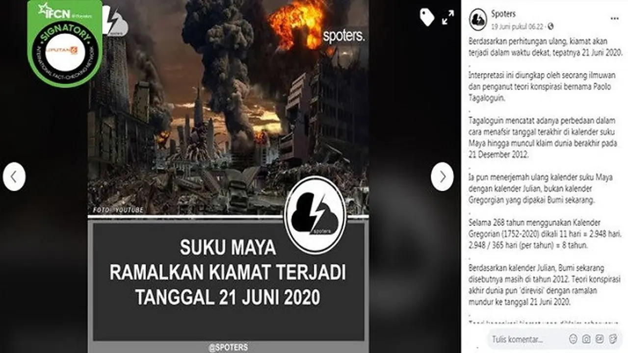 Gambar Tangkapan Layar Kabar Tentang Kiamat