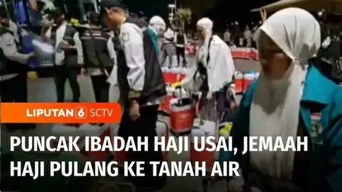 VIDEO: Puncak Ibadah Haji Usai, Jemaah Haji Kloter 1 Embarkasi Surabaya Pulang ke Tanah Air