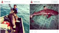 Seorang pria dikecam masyarakat setelah mengunggah foto membunuh ikan hiu