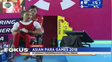Atlet angkat beban Asian Para Games 2018, Ni Nengah Widiasih berhasil dapatkan medali perak.