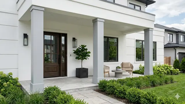 Ide Warna Cat Teras dan Pilar Rumah yang Cocok untuk Rumah Minimalis (Foto: Gemini AI)