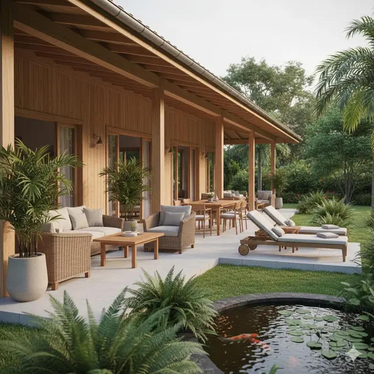 9 Model Rumah 1 Lantai dengan Teras Luas Bergaya Resort, Konsep Elegan yang Bikin Betah