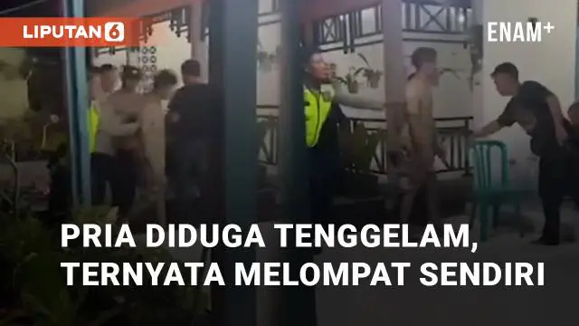 VIDEO: Viral Pria Diduga Tenggelam Di Kali Winongo, Ternyata Melompat Sendiri