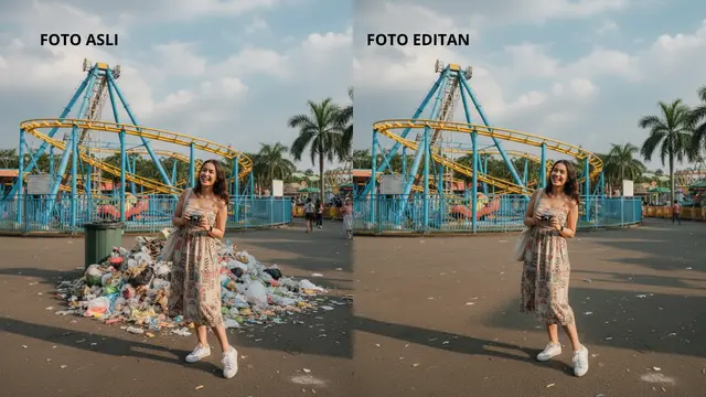 Prompt Gemini AI agar Foto Liburan Terlihat Sepi dan Estetik (Foto: Gemini AI)
