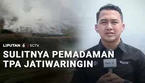 Sulitnya Pemadaman TPA Jatiwaringin