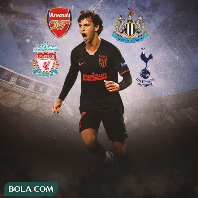 Ilustrasi - Joao Felix, Liverpool, Arsenal, Newcastle, Tottenham