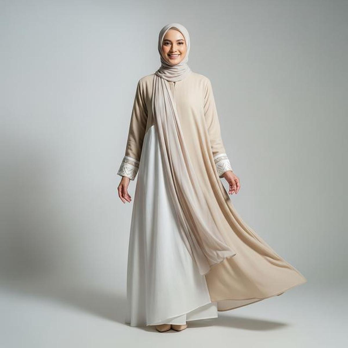 10 Model Gamis Beige &amp; Putih Minimalis untuk Ramadan 2026