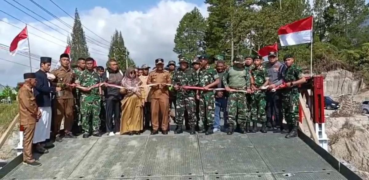 Jembatan Bailey Karang Rejo Rampung Dibangun