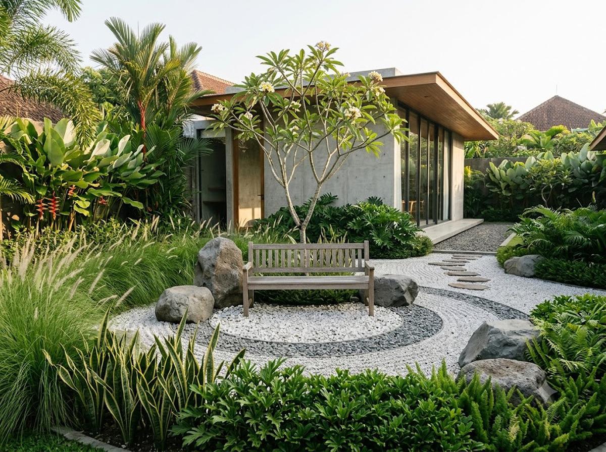 Gravel Garden Area Duduk yang Menenangkan