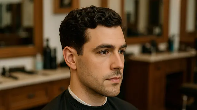 Model Rambut Pria Ikal Pendek Rapi (created by AI)