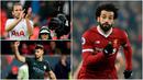 Berikut ini top scorer sementara Premier League musim 2017/2018 hingga pekan ke-30. Mohamed Salah dan Harry Kane sama-sama mengoleksi 24 gol. (Kolase foto-foto AP dan AFP)