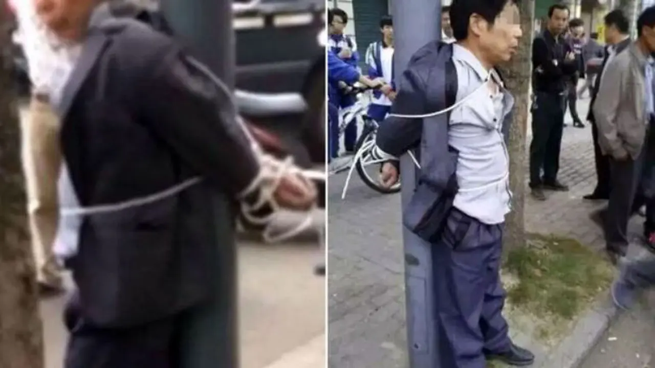 Suka Menguntit Siswi, Pria Ini Diikat ke Tiang