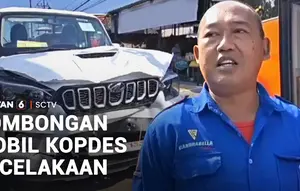 Rombongan Mobil Kopdes Kecelakaan