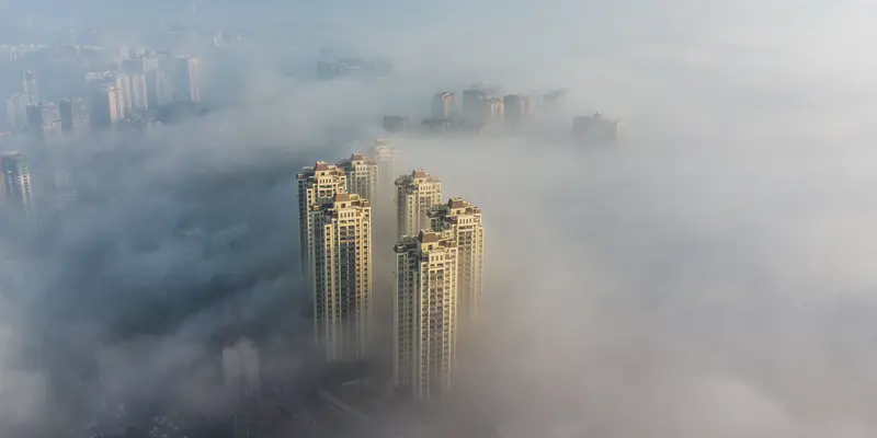 Kabut Pagi di Bijie China