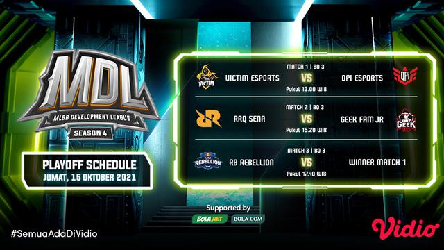 Link Live Streaming MDL Season 4 Babak Play Off di Vidio, Jumat 15 Oktober 2021