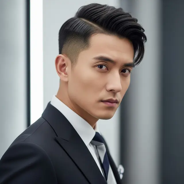 Side Part Mandarin Cut