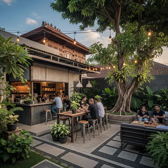 Desain Cafe Outdoor Halaman Rumah