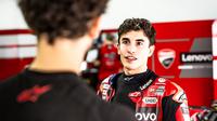 Marc Marquez saat mengikuti tes pramusim MotoGP Sepang 2026. (X/Ducati)