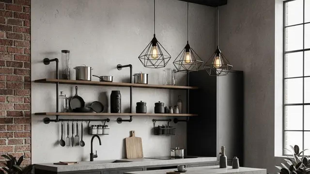 Desain Dapur Industrial Look/Dapur Modern Serba Fungsional di Lahan Sempit (Sumber; gemini.com)