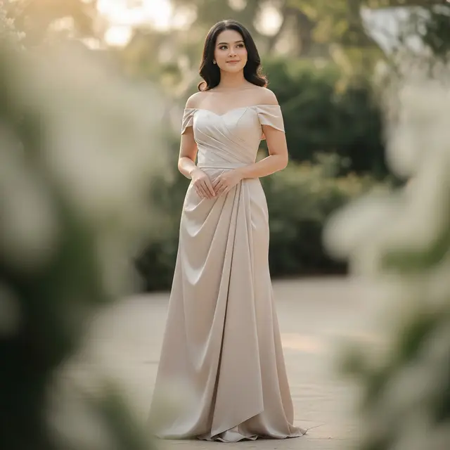 Model Baju Bridesmaid Bahan Satin