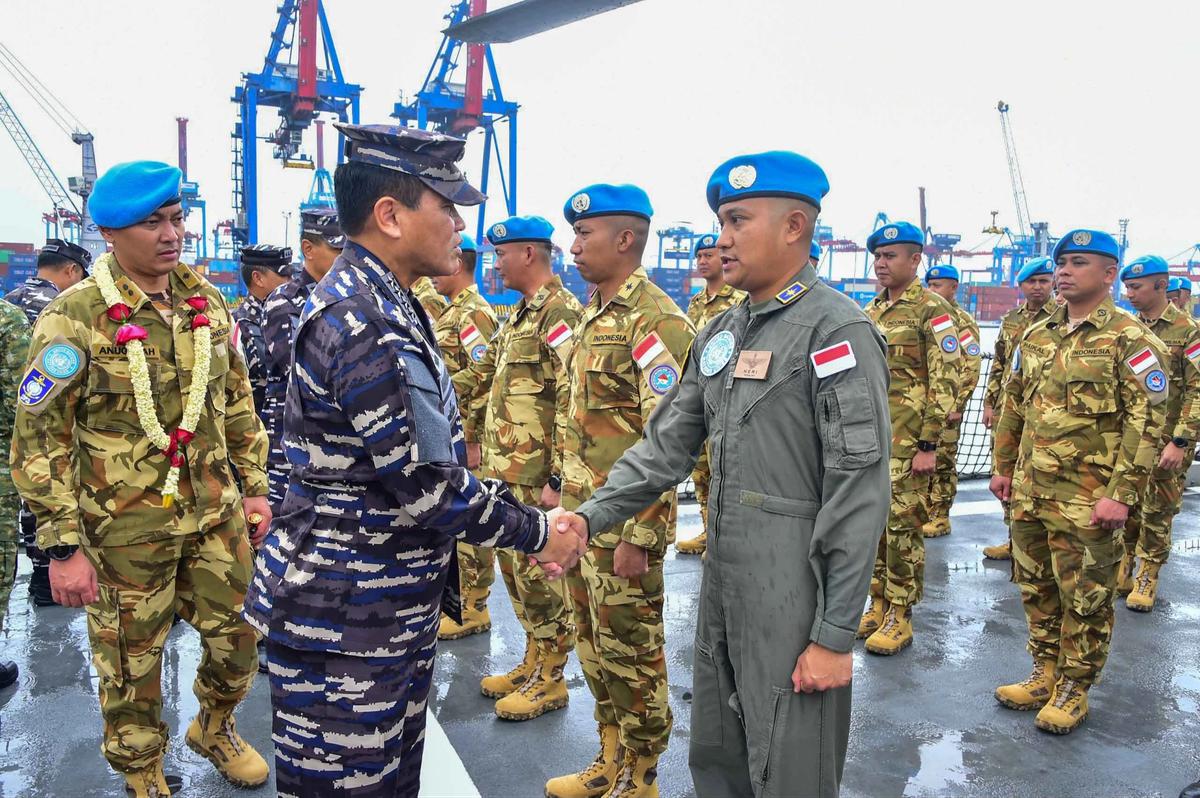FOTO: 120 Prajurit TNI AL Kembali ke Tanah Air Usai Misi Perdamaian PBB di Lebanon