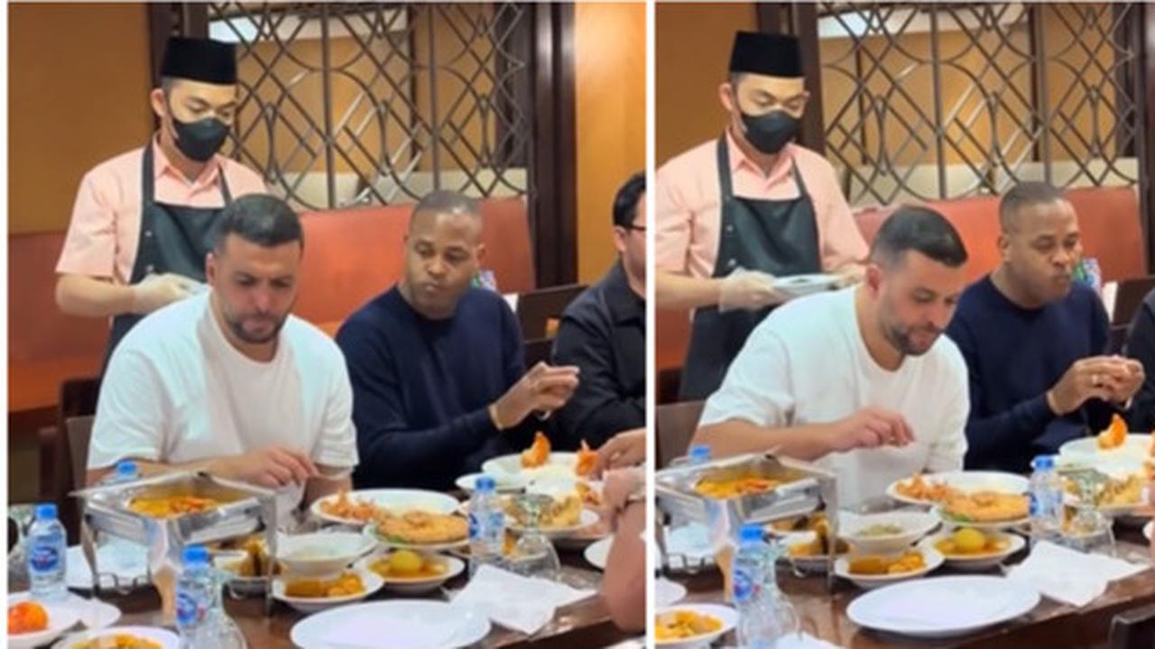Patrick Kluivert Makan Nasi Padang, Ini Reaksinya Cicipi Rendang Khas Padang yang Bumbunya Medok