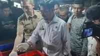 Menteri Pertanian (Mentan) Syahrul Yasin Limpo melepas ekspor perdana komoditas larva kering. (Dok Kementan)
