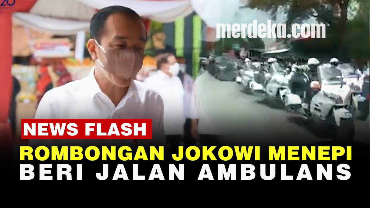 VIDEO: Iring-Iringan Jokowi Persilakan Ambulans Melintas di Grobogan