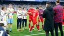 Los Blancos memberikan penghormatan istimewa kepada Jesus Navas, kapten legendaris Sevilla, yang memutuskan untuk pensiun dari dunia sepak bola profesional. (AFP/Oscar Del Pozo)