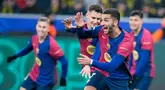Barcelona berjuang keras untuk mendapat hasil maksimal di kandang Borussia Dortmund pada matchdy enam Liga Champions di Stadion Signal Iduna Park, Dortmund, Kamis (12/12/2024). (AP Photo/Martin Meissner)