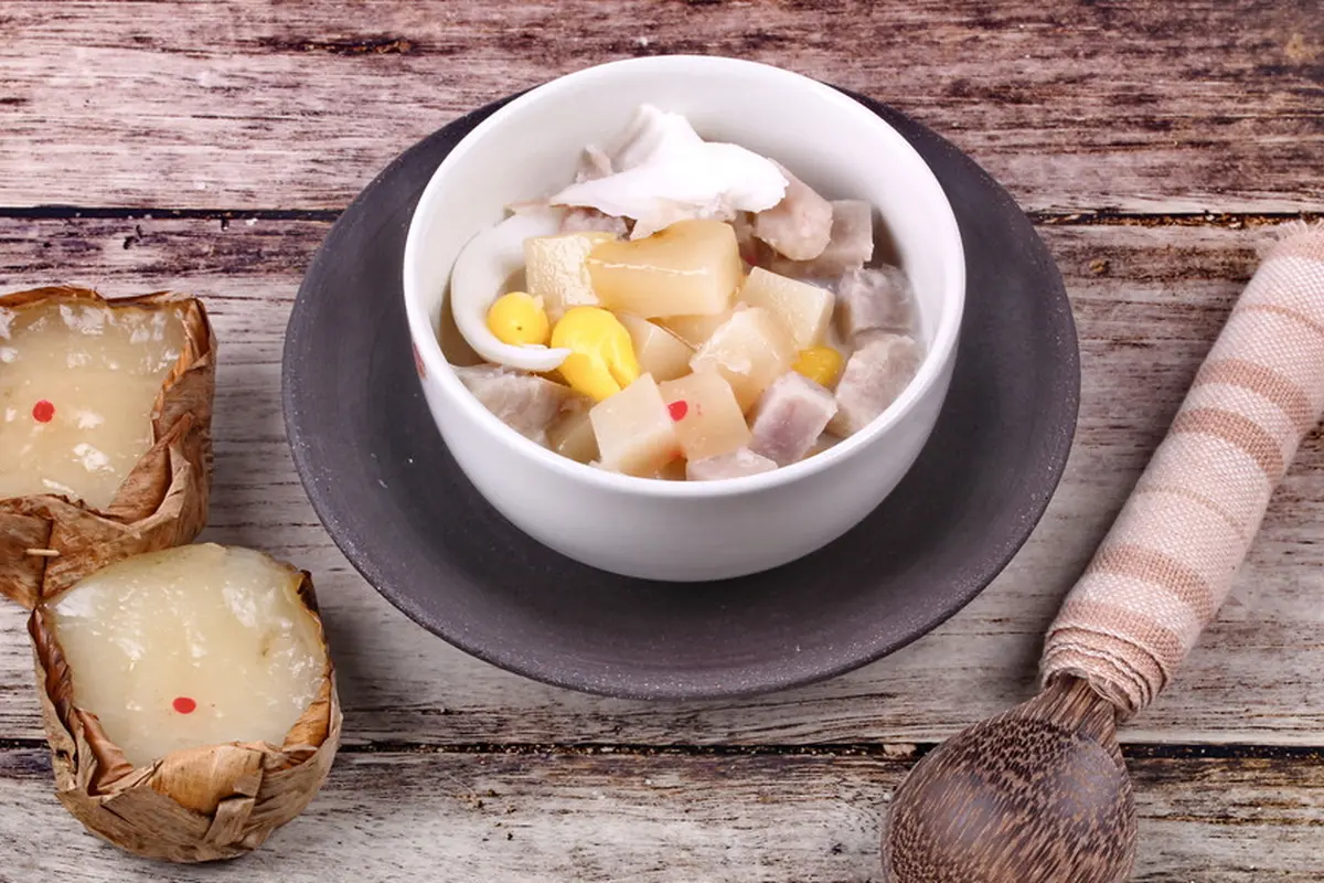 resep olahan kue keranjang kuah santan susu