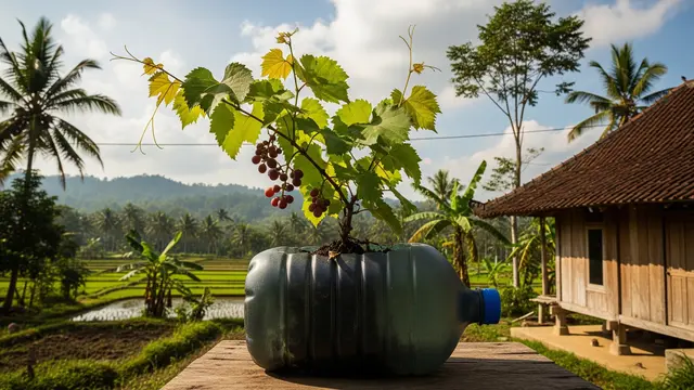 tanaman buah cangkokan dalam pot