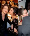 Pertama ada pasangan yang tengah dimabuk asmara, Kylie Jenner & Timothée Chalamet. Keduanya tampil serasi dengan outfit serba hitamnya.  [@kyliejennermidia]