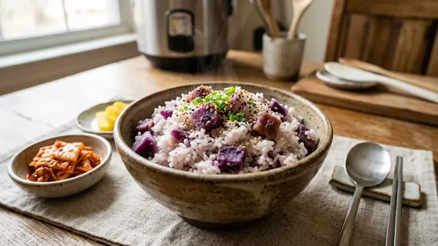 Nasi Ubi Ungu ala Korea