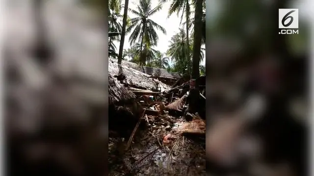 Sebuah desa di Kabupaten Pandeglang, Banten hilang setelah disapu gelombang tsunami Selat Sunda.