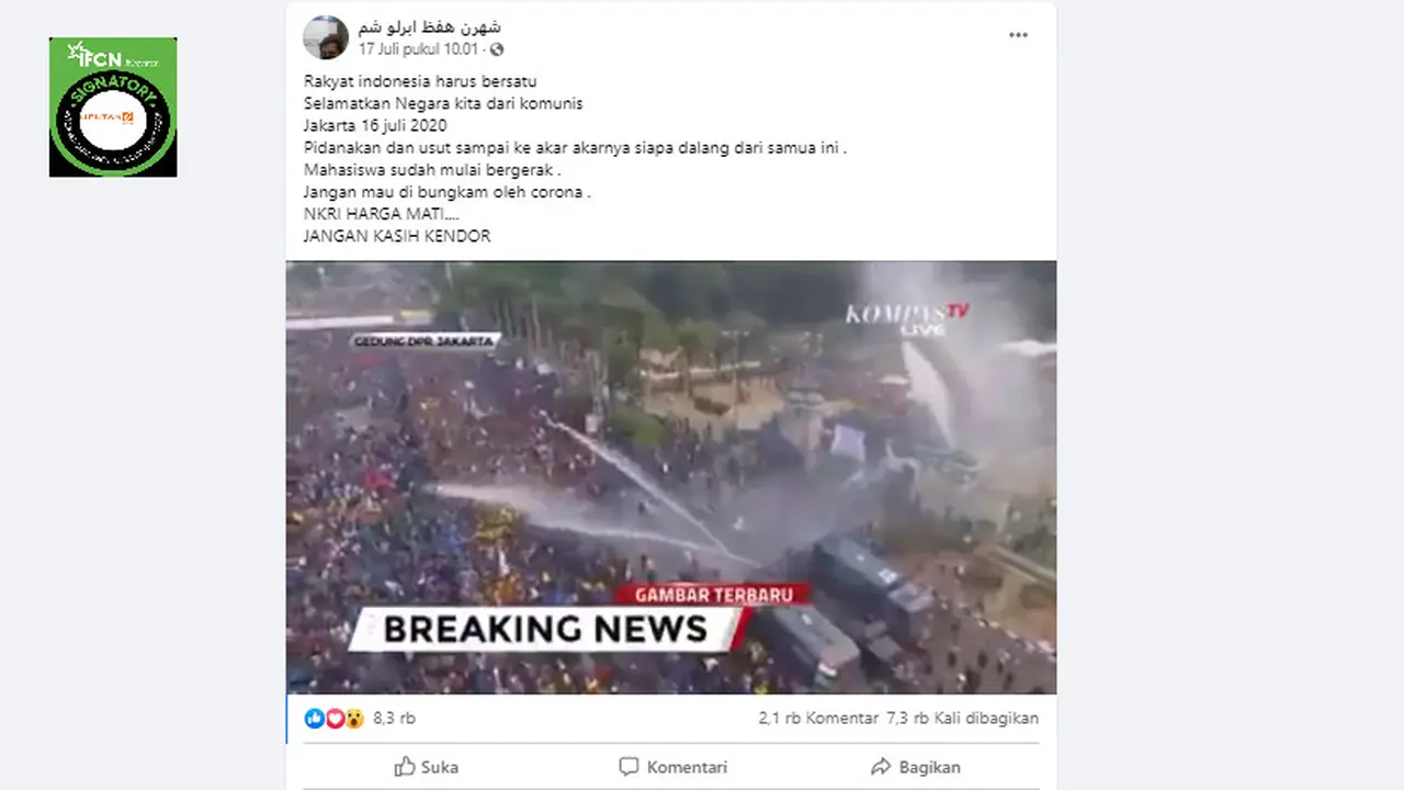 Penelusuran Video Aksi Unjuk Rasa Mahasiswa Menolak RUU HIP