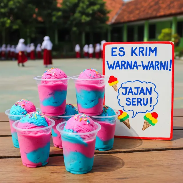 9 Ide Jualan Es Krim Cup untuk Anak Sekolah