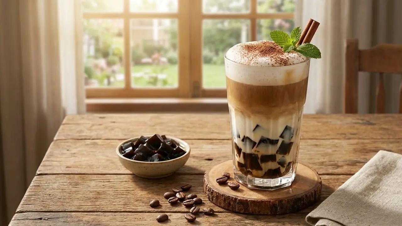 Resep Cappucino Cincau untuk Buka Puasa Cuma Pakai 3 Bahan/Gemini AI