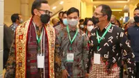 Wali Kota Makassar Danny Pomanto bersama Bima Arya dan Gibran Rakabuming (Liputan6.com)
