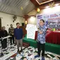 Ketua Fraksi Partai Demokrat DPR Edhie Baskoro Yudhoyono menjadi pembicara dalam Diskusi Kebangsaan Bersama Mahasiswa dan Mahasiswi Sekolah Tinggi Keguruan dan Ilmu Pendidikan (STKIP) Modern Ngawi, Penerima Bidikmisi EBY (11/10/2023).