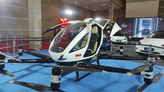 Taksi terbang EHang 216 (Arief A/Liputan6.com)