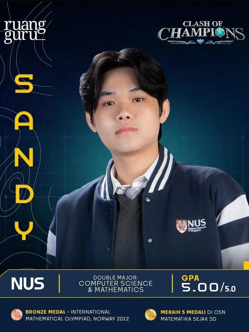 Kisah Sandy Kristian: Mahasiswa NUS dengan IPK 5.0 Peserta Ruangguru Clash of Champions yang Juga Seorang Fanboy Kpop (Sumber Foto Instagram @sandyk_sk)