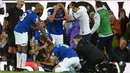 Penyerang Tottenham Hostspur, Son Heung-min sempat menjadi perbincangan hangat usai melakukan tekel horor kepada gelandang Everton, Andre Gomes yang membuat engkel kaki kanan Gomes mengalami dislokasi. (AFP/Oli Scarff)